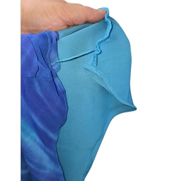 La Rue 39 Vintage 90's Floral Slip Dress Size 12 Floral Midi Length Ruffle Tie D - Picture 7 of 10